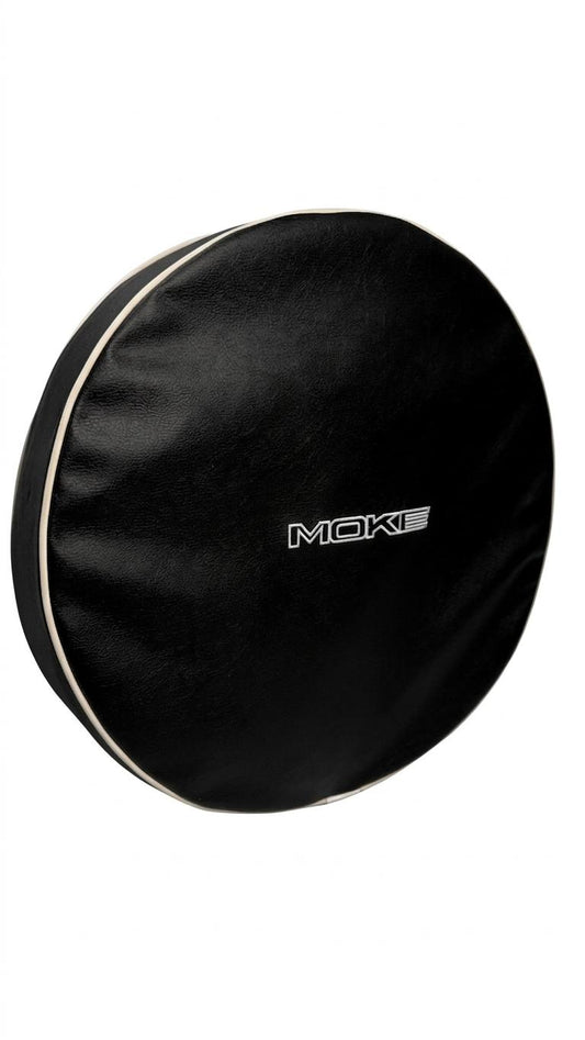 Moke : logo embroidered wheel cover (black)