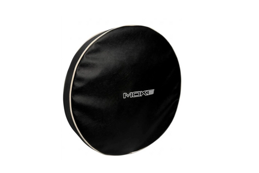 Moke : logo embroidered wheel cover (black)