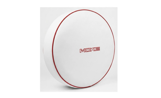 Moke : logo embroidered wheel cover (white)