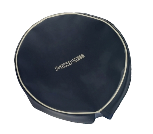 Moke : logo embroidered wheel cover (black)
